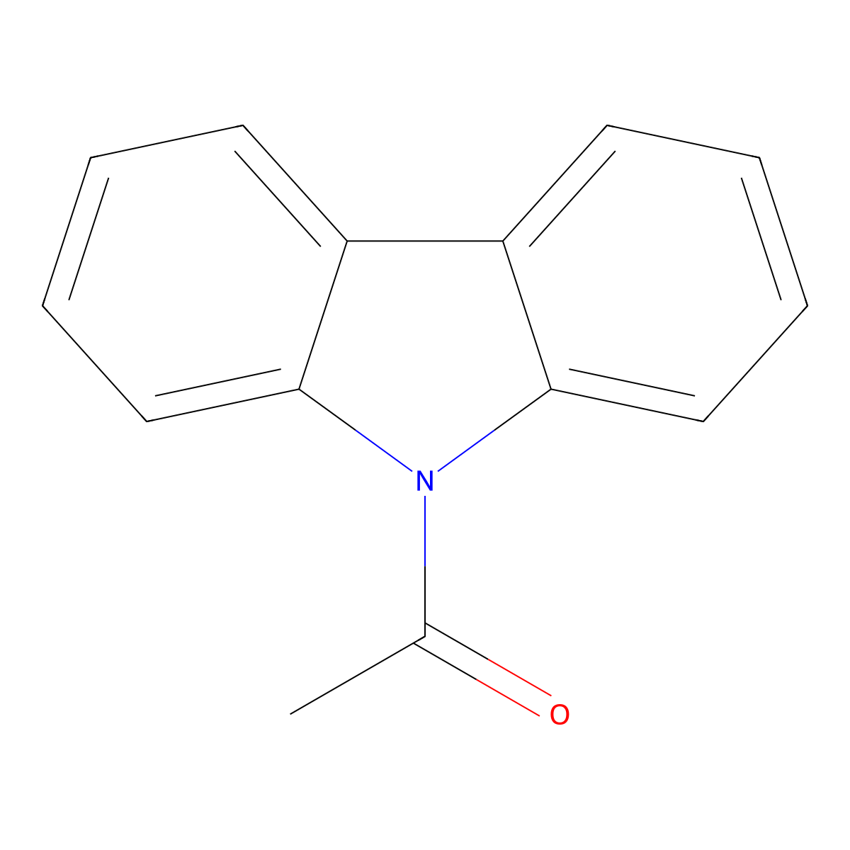 9-Acetyl-9H-carbazole molecular structure, CAS 574-39-0