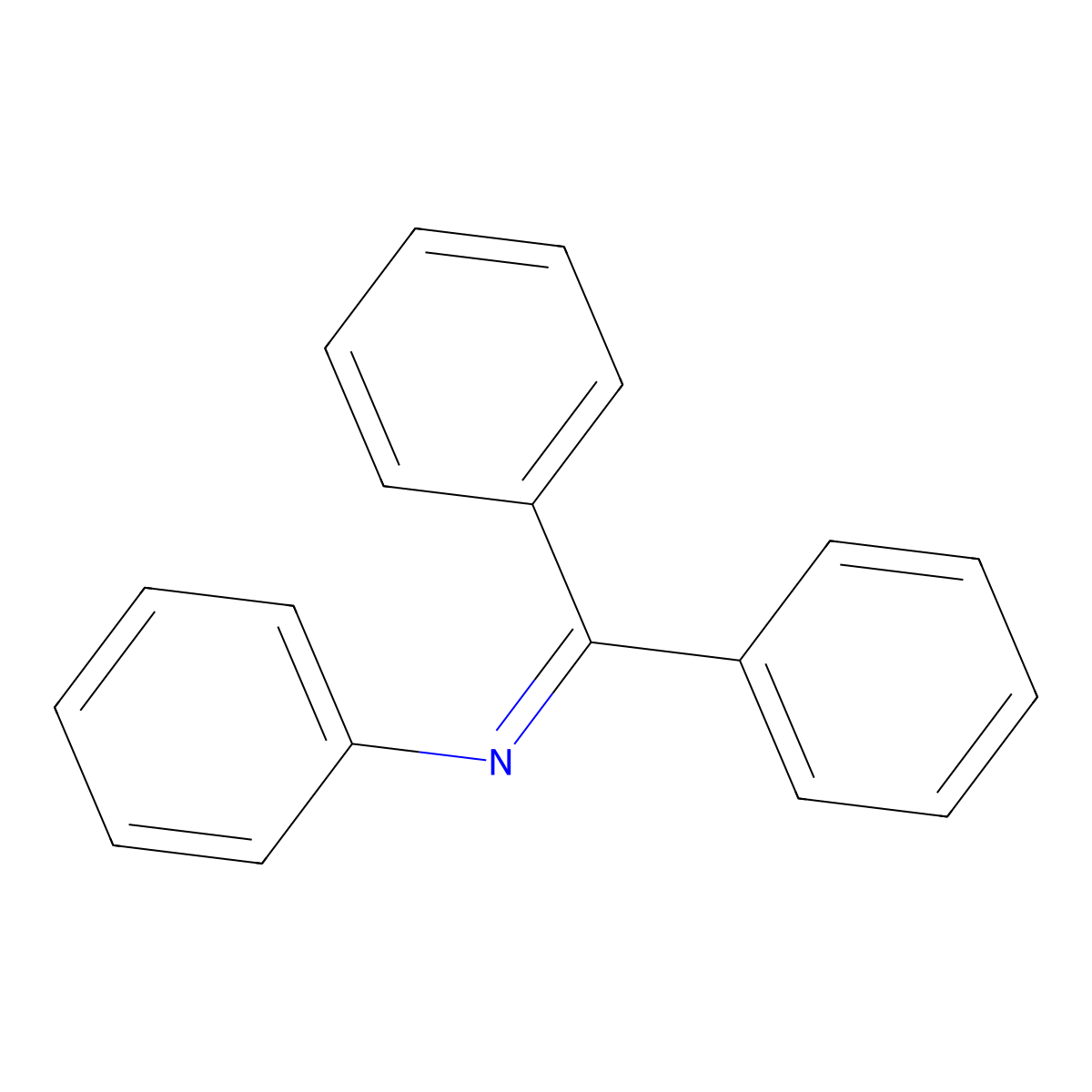 N-(Diphenylmethylene)aniline molecular structure, CAS 574-45-8