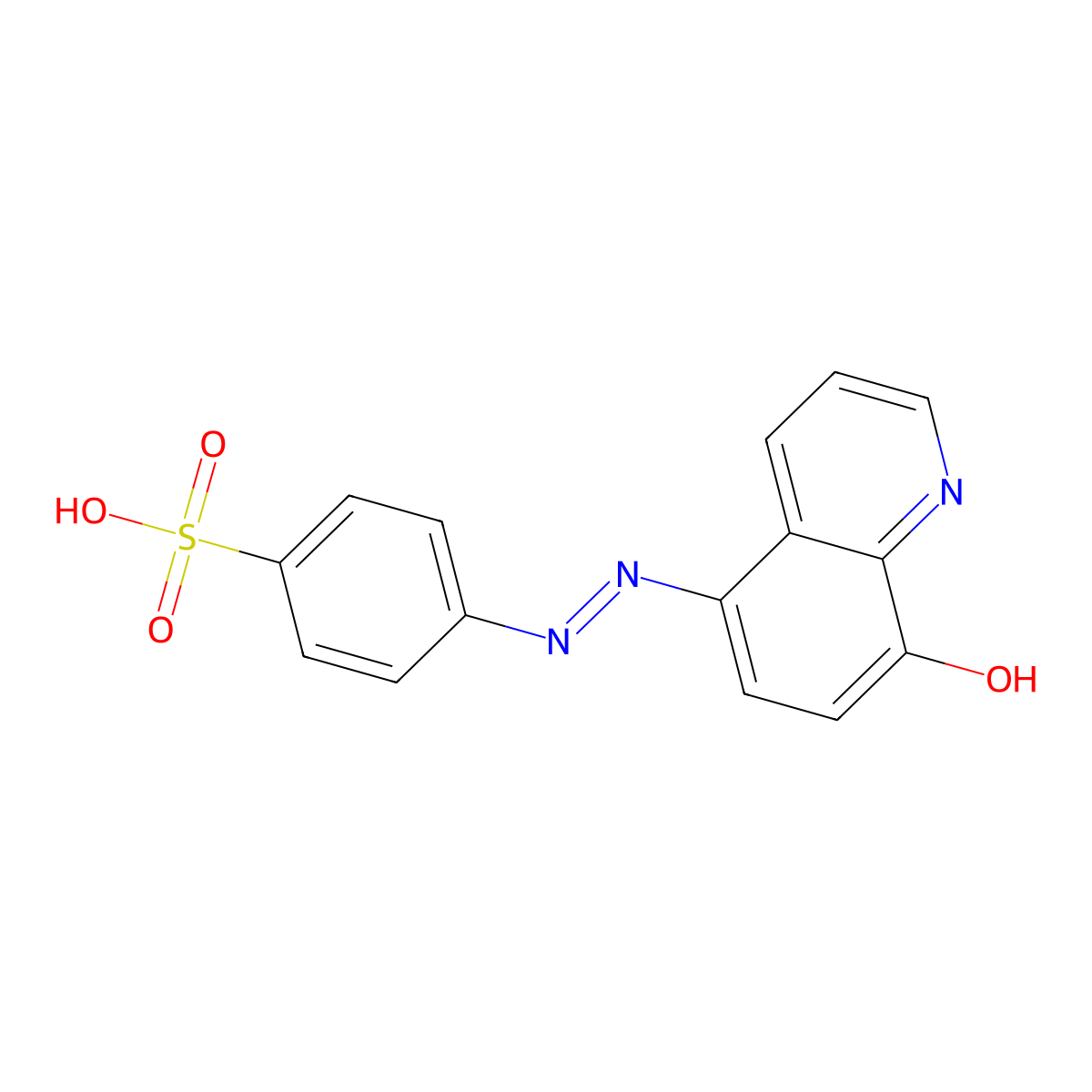 5-(p-Sulfophenylazo)-8-quinolinol molecular structure, CAS 574-70-9