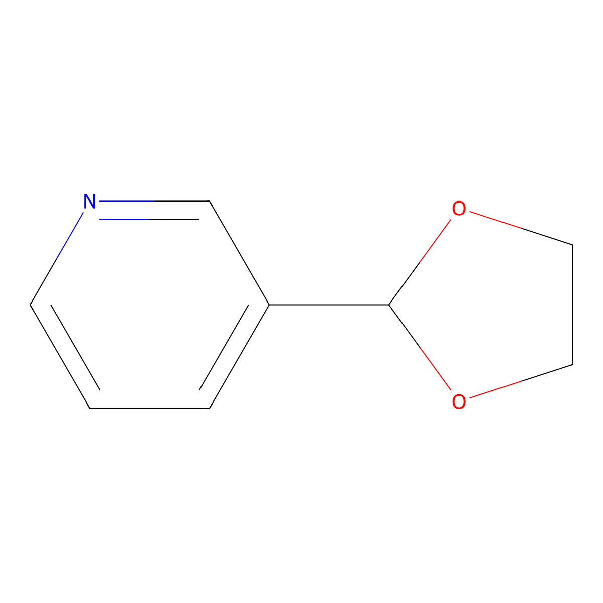 3-(1,3-Dioxolan-2-yl)pyridine molecular structure, CAS 5740-72-7