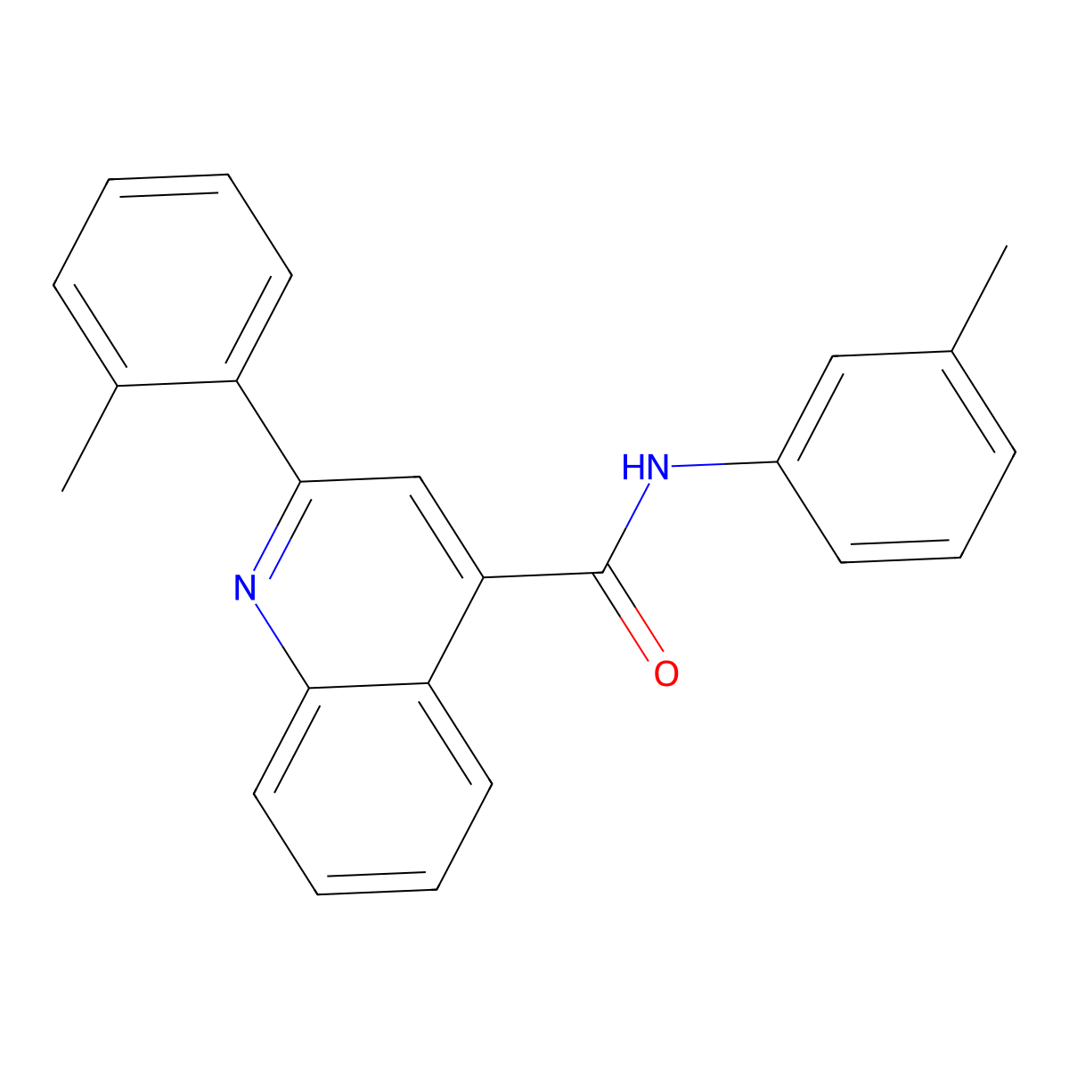 2-(2-methylphenyl)-N-(3-methylphenyl)quinoline-4-carboxamide molecular structure, CAS 574007-08-2