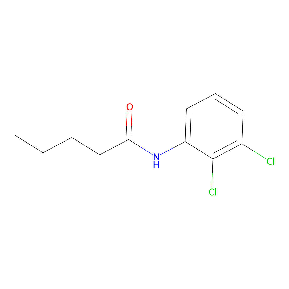 N-(2,3-dichlorophenyl)pentanamide molecular structure, CAS 574007-24-2