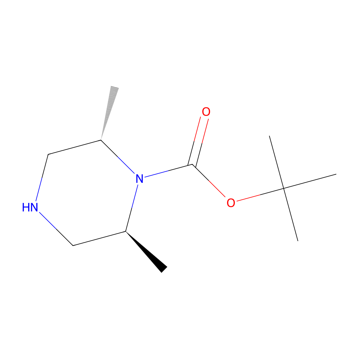(2S,6S)-tert-Butyl 2,6-dimethylpiperazine-1-carboxylate molecular structure, CAS 574007-66-2