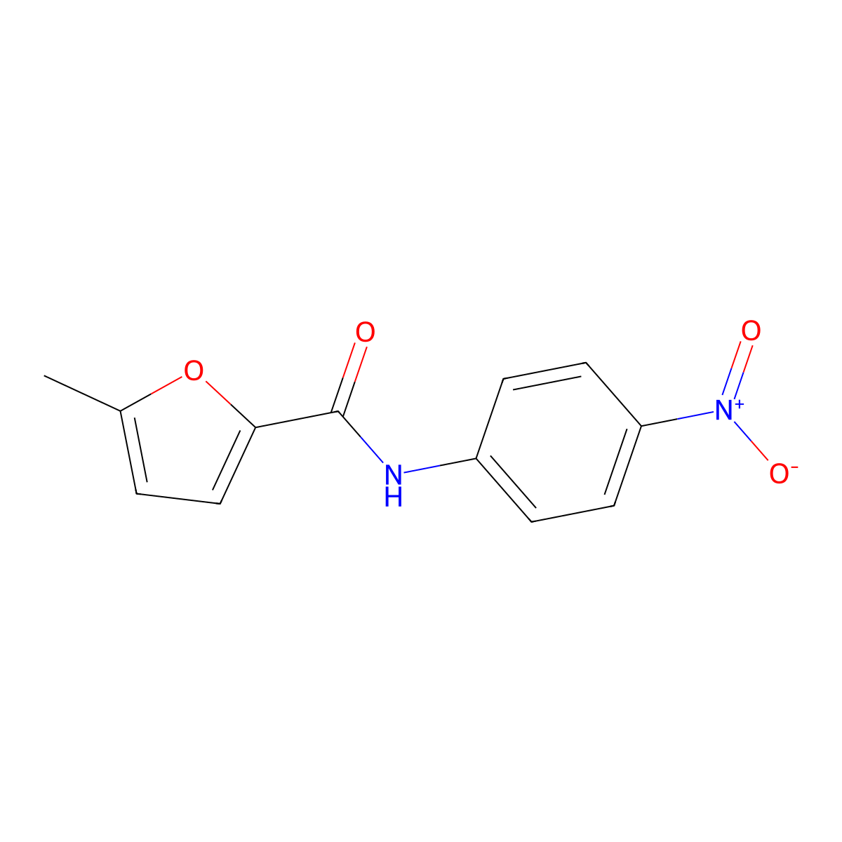 5-methyl-N-(4-nitrophenyl)furan-2-carboxamide molecular structure, CAS 574009-83-9