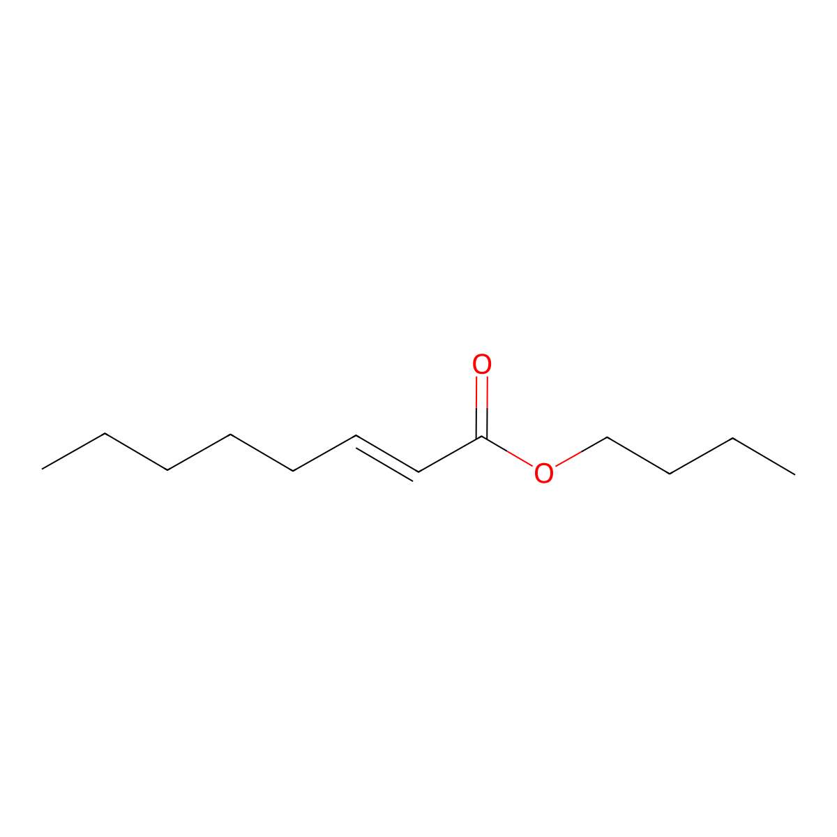 Butyl oct-2-enoate molecular structure, CAS 57403-32-4