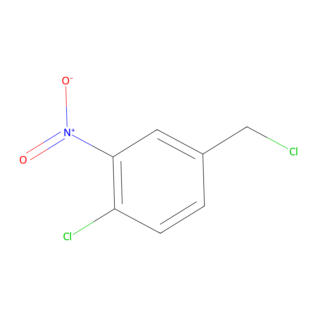 1-Chloro-4-(chloromethyl)-2-nitrobenzene molecular structure, CAS 57403-35-7