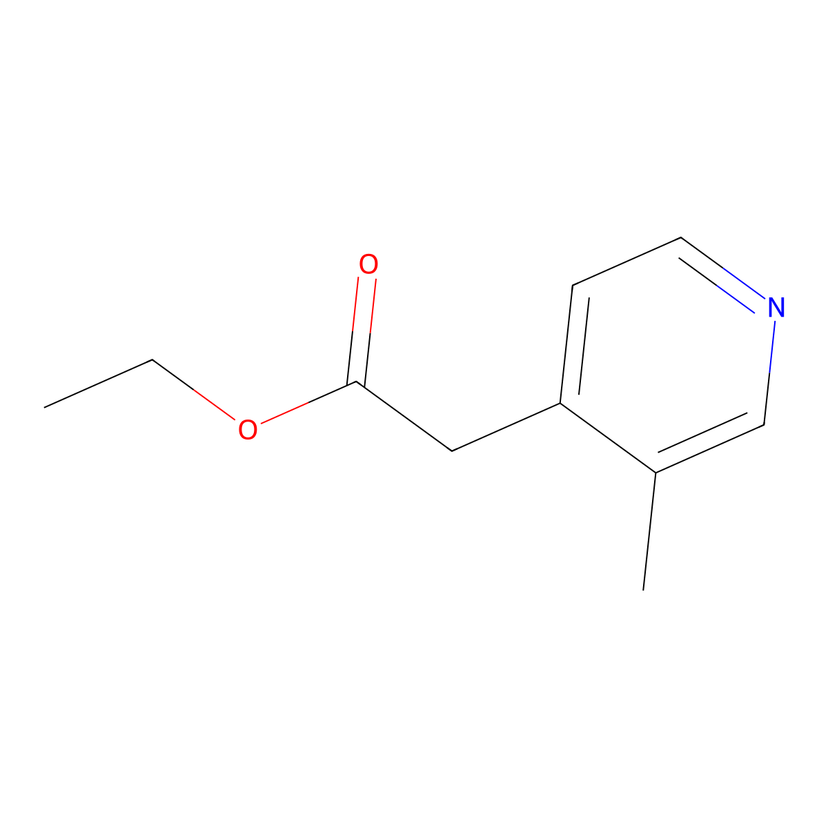 Ethyl (3-methylpyridin-4-yl)acetate molecular structure, CAS 57408-46-5