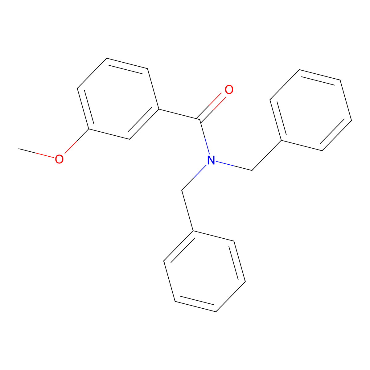 N,N-dibenzyl-3-methoxybenzamide molecular structure, CAS 57409-25-3
