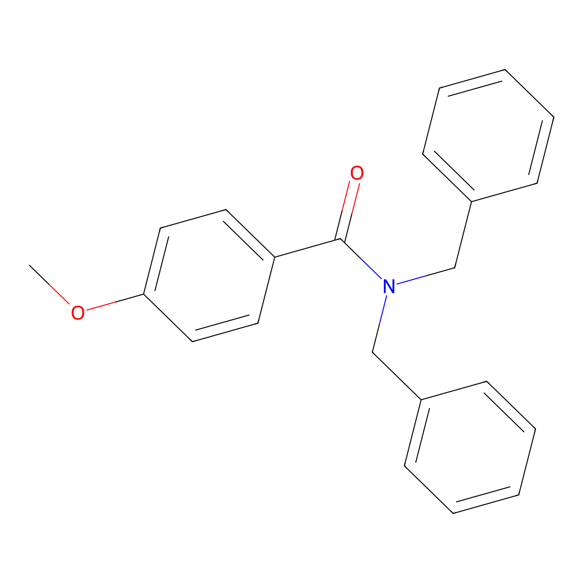 N,N-dibenzyl-4-methoxybenzamide molecular structure, CAS 57409-26-4