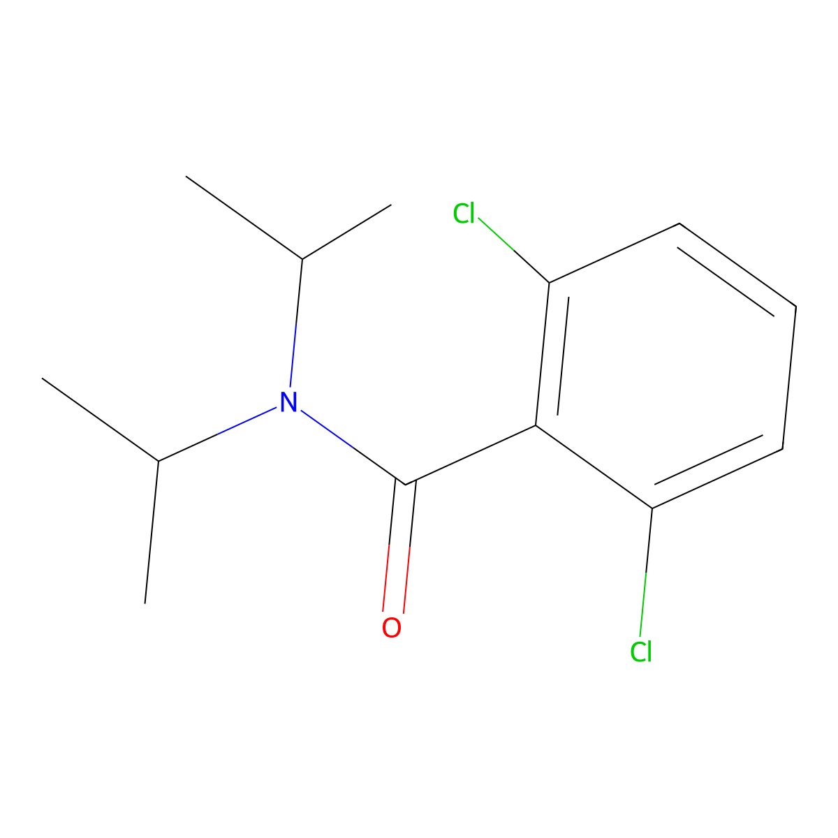 2,6-dichloro-N,N-di(propan-2-yl)benzamide molecular structure, CAS 57409-35-5