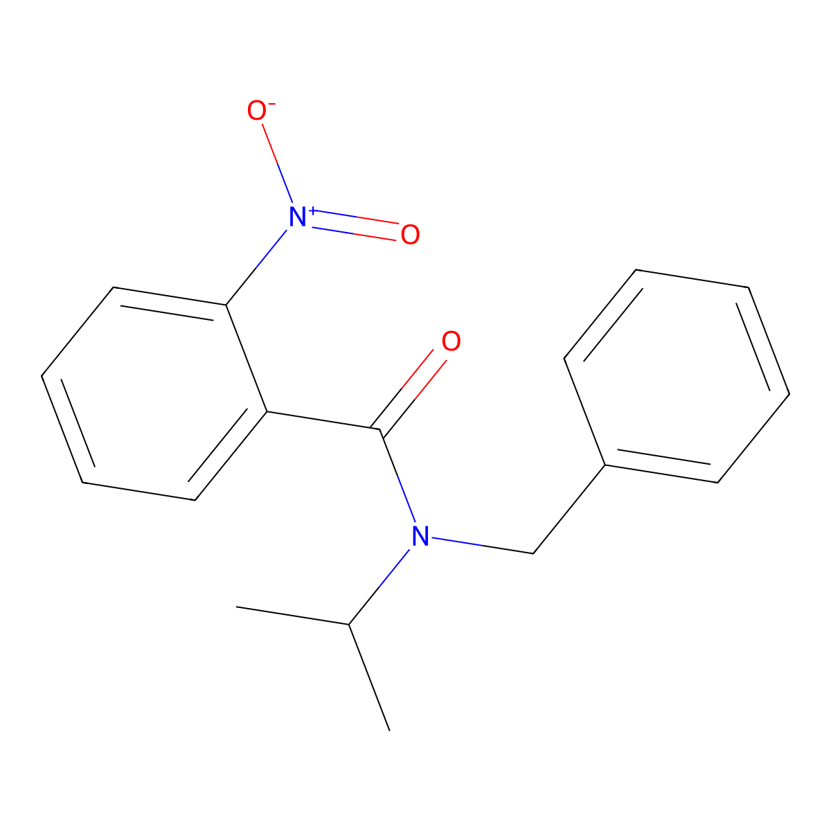 N-benzyl-2-nitro-N-propan-2-ylbenzamide molecular structure, CAS 57409-36-6