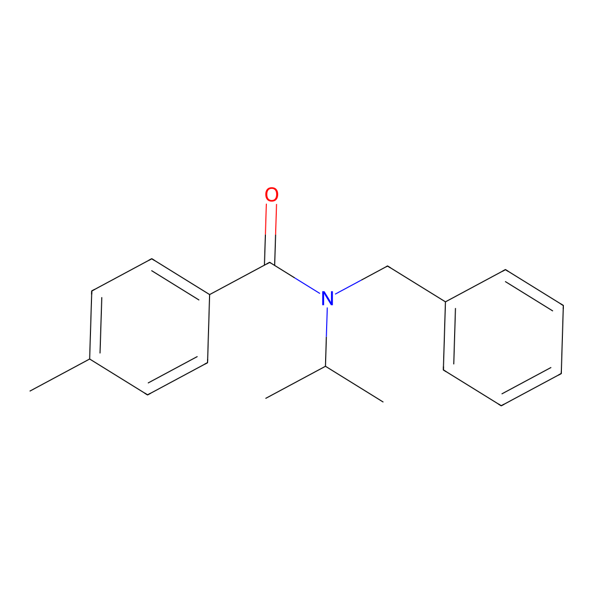 N-benzyl-4-methyl-N-(propan-2-yl)benzamide molecular structure, CAS 57409-42-4