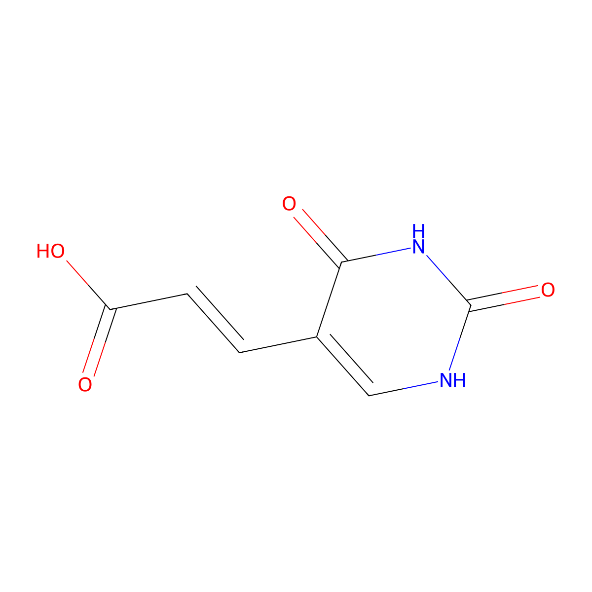 (2E)-3-(2,4-dioxo-1,2,3,4-tetrahydropyrimidin-5-yl)prop-2-enoic acid molecular structure, CAS 57412-59-6