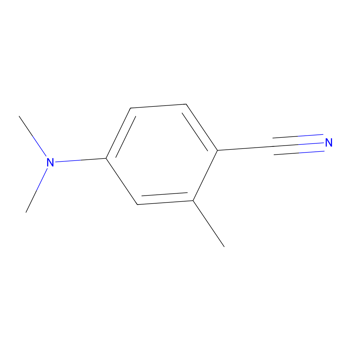 4-(Dimethylamino)-2-methylbenzonitrile molecular structure, CAS 57413-39-5