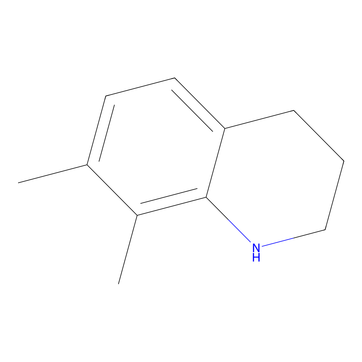7,8-Dimethyl-1,2,3,4-tetrahydroquinoline molecular structure, CAS 57414-64-9