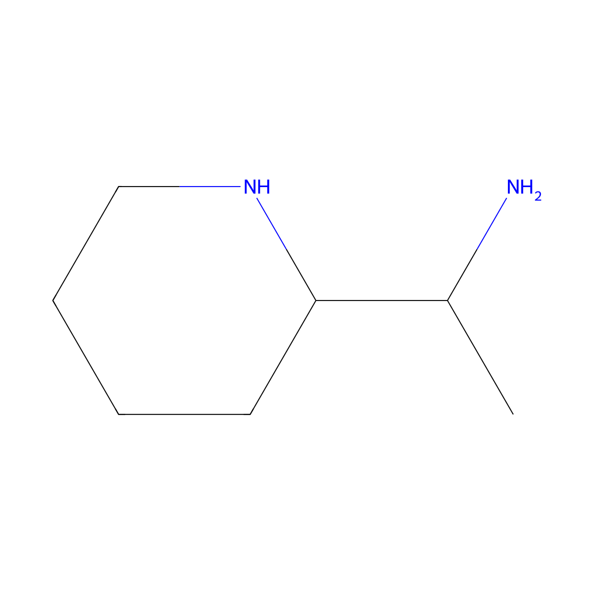 (1-Piperidin-2-ylethyl)amine molecular structure, CAS 57415-62-0