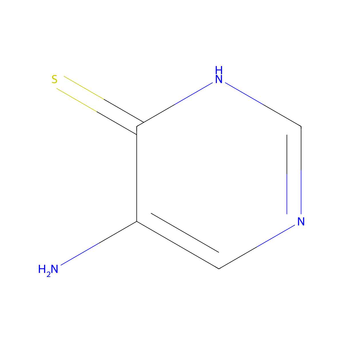 5-Aminopyrimidine-4(1H)-thione molecular structure, CAS 57417-53-5