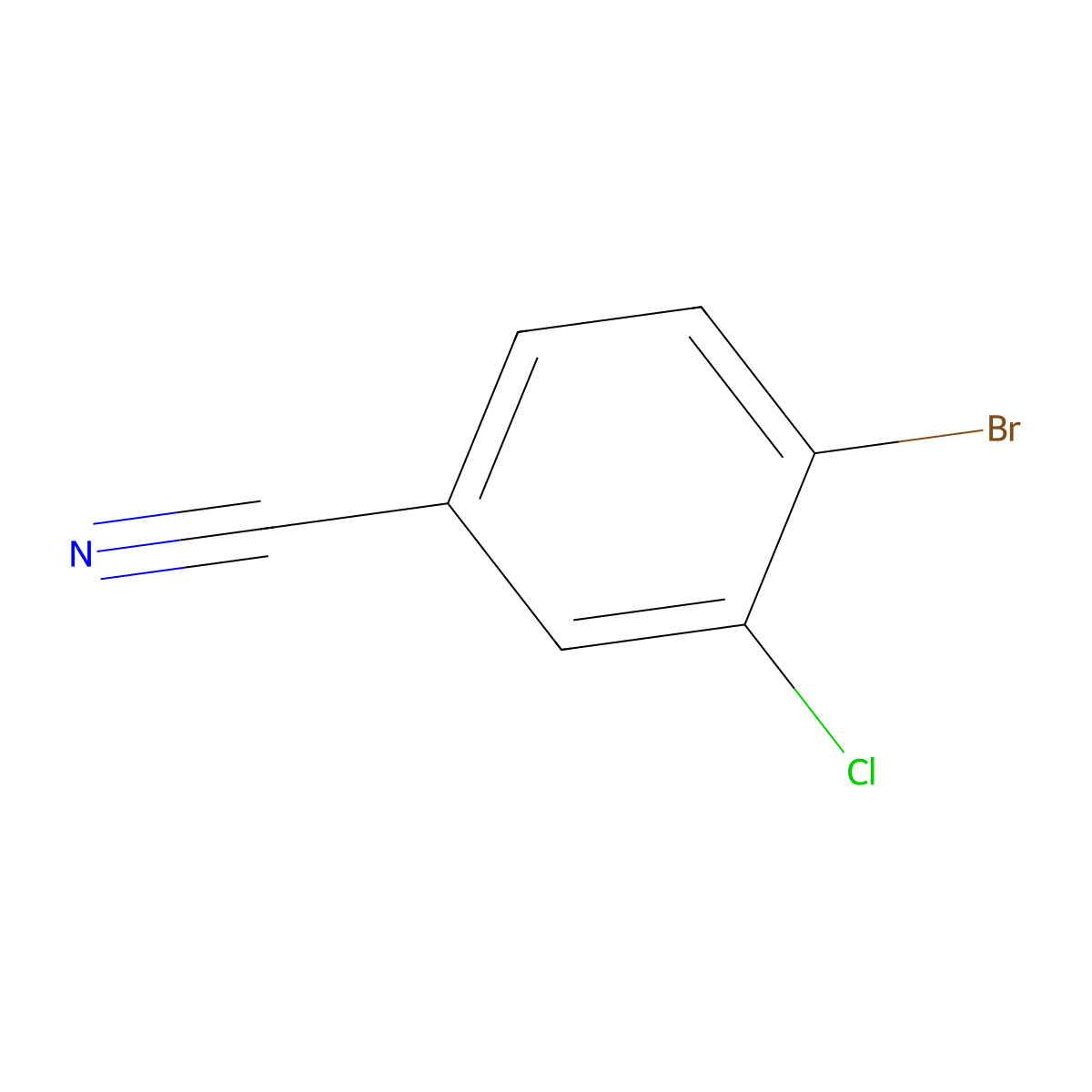 4-Bromo-3-chlorobenzonitrile molecular structure, CAS 57418-97-0