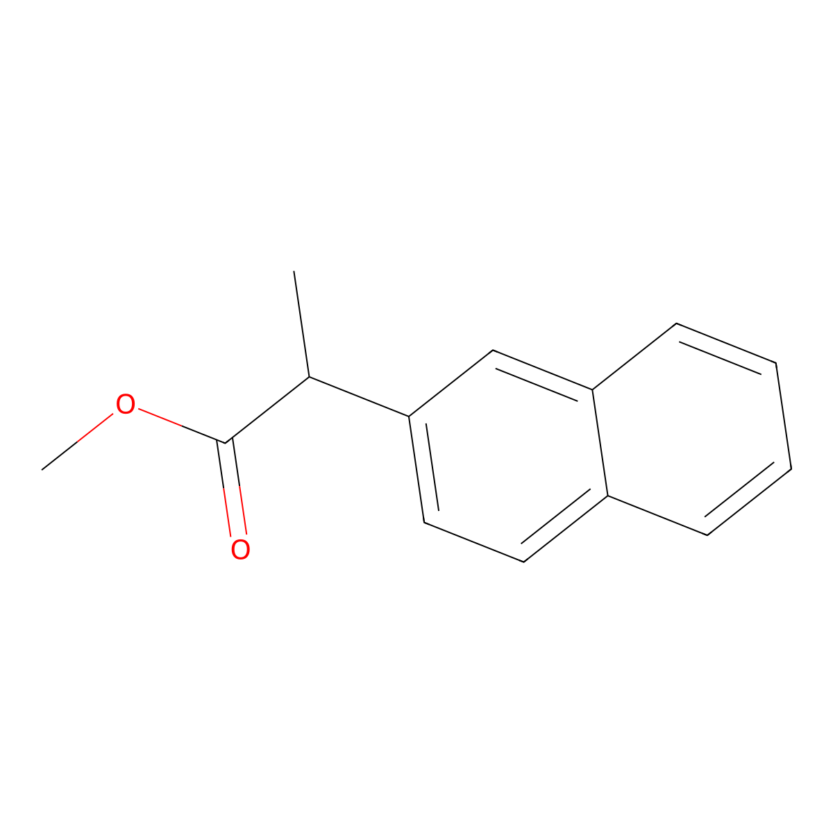 Methyl 2-(naphthalen-2-yl)propanoate molecular structure, CAS 57421-64-4