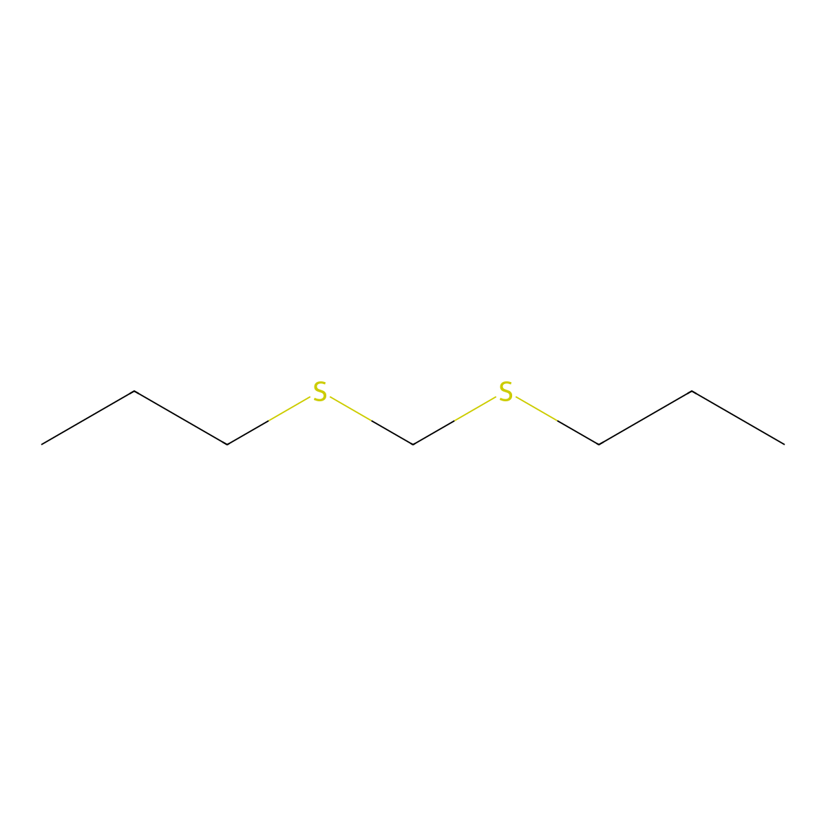Bis(n-propylthio)methane molecular structure, CAS 57422-58-9