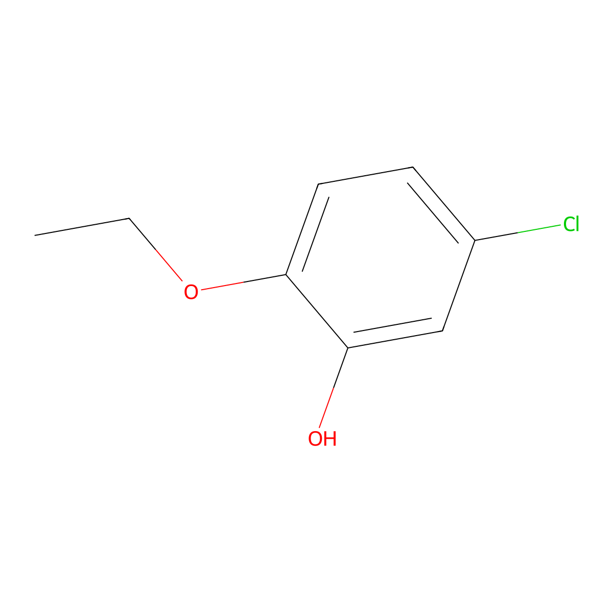 5-Chloro-2-ethoxyphenol molecular structure, CAS 57428-47-4