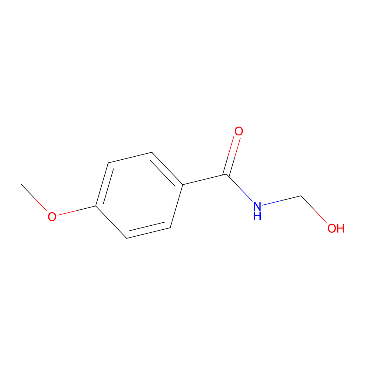 N-(hydroxymethyl)-4-methoxybenzamide molecular structure, CAS 57428-72-5