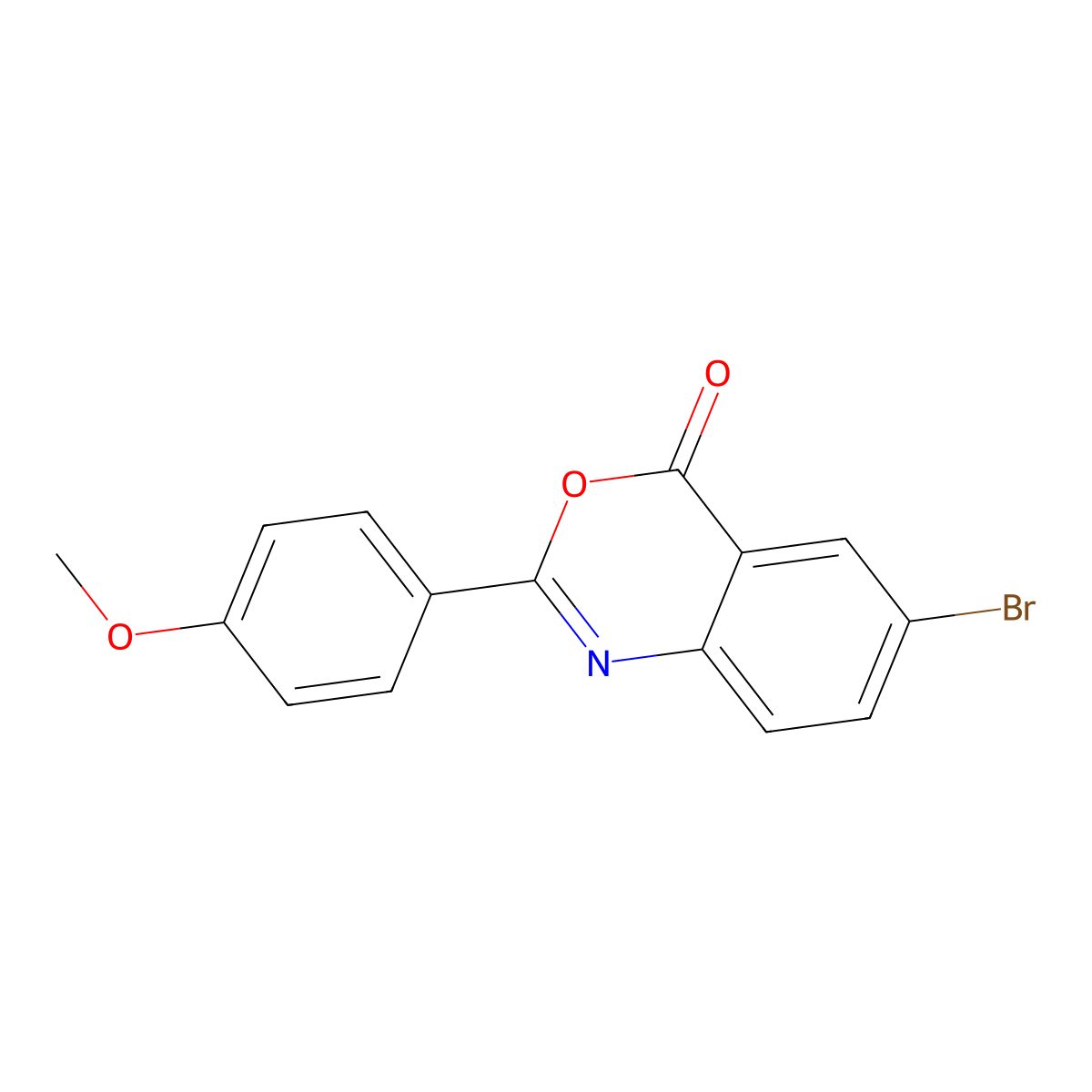 6-Bromo-2-(4-methoxyphenyl)-3,1-benzoxazin-4-one molecular structure, CAS 5743-74-8