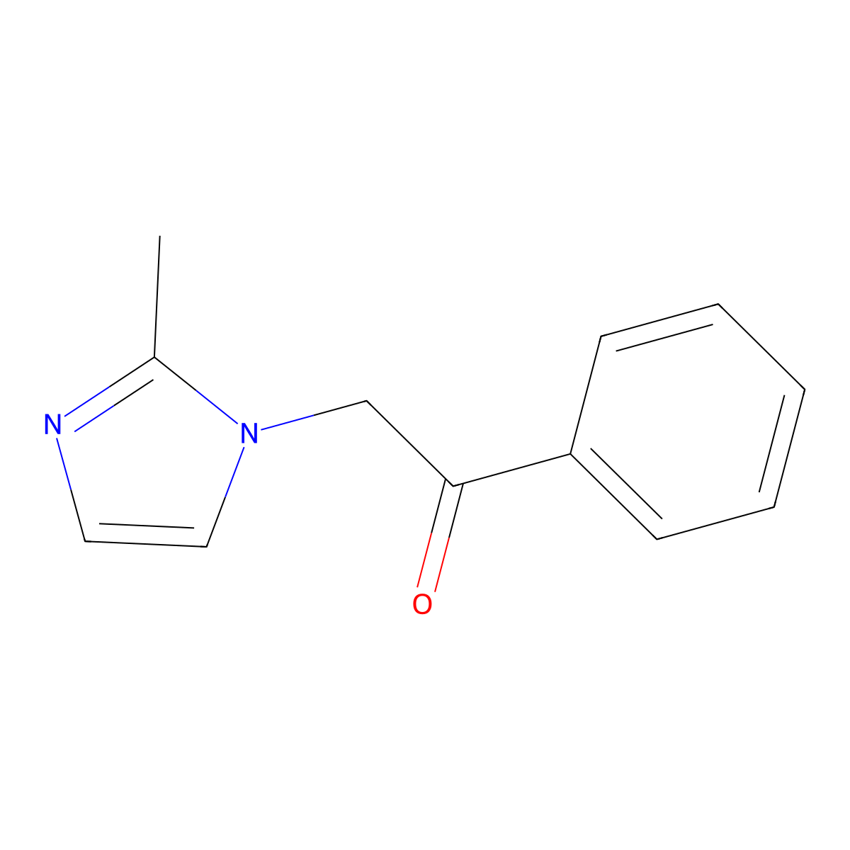 2-(2-methyl-1H-imidazol-1-yl)-1-phenylethanone molecular structure, CAS 57432-71-0