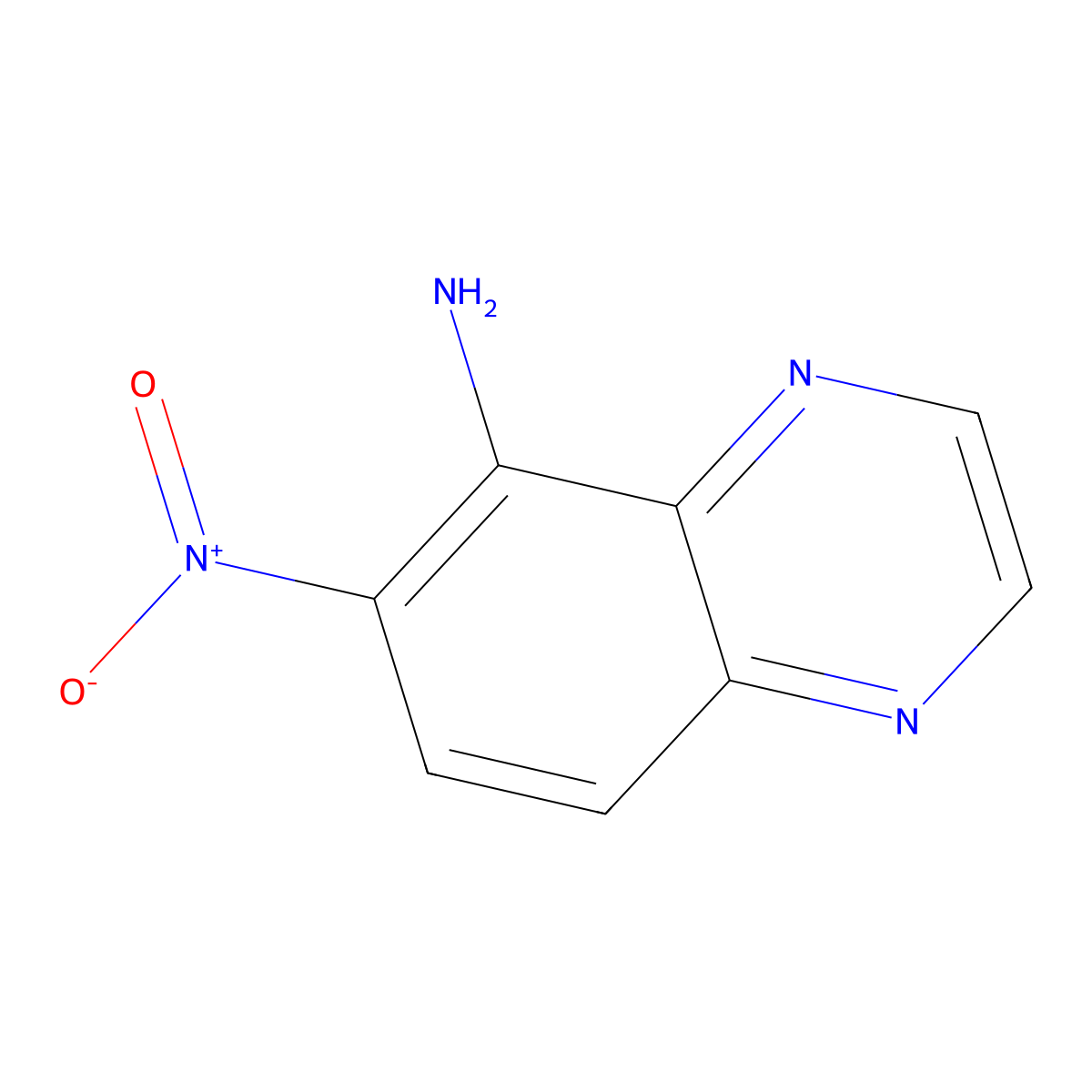 6-Nitroquinoxalin-5-amine molecular structure, CAS 57436-91-6