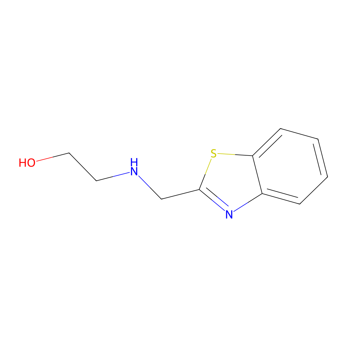 2-[(1,3-Benzothiazol-2-ylmethyl)amino]ethanol molecular structure, CAS 57438-13-8