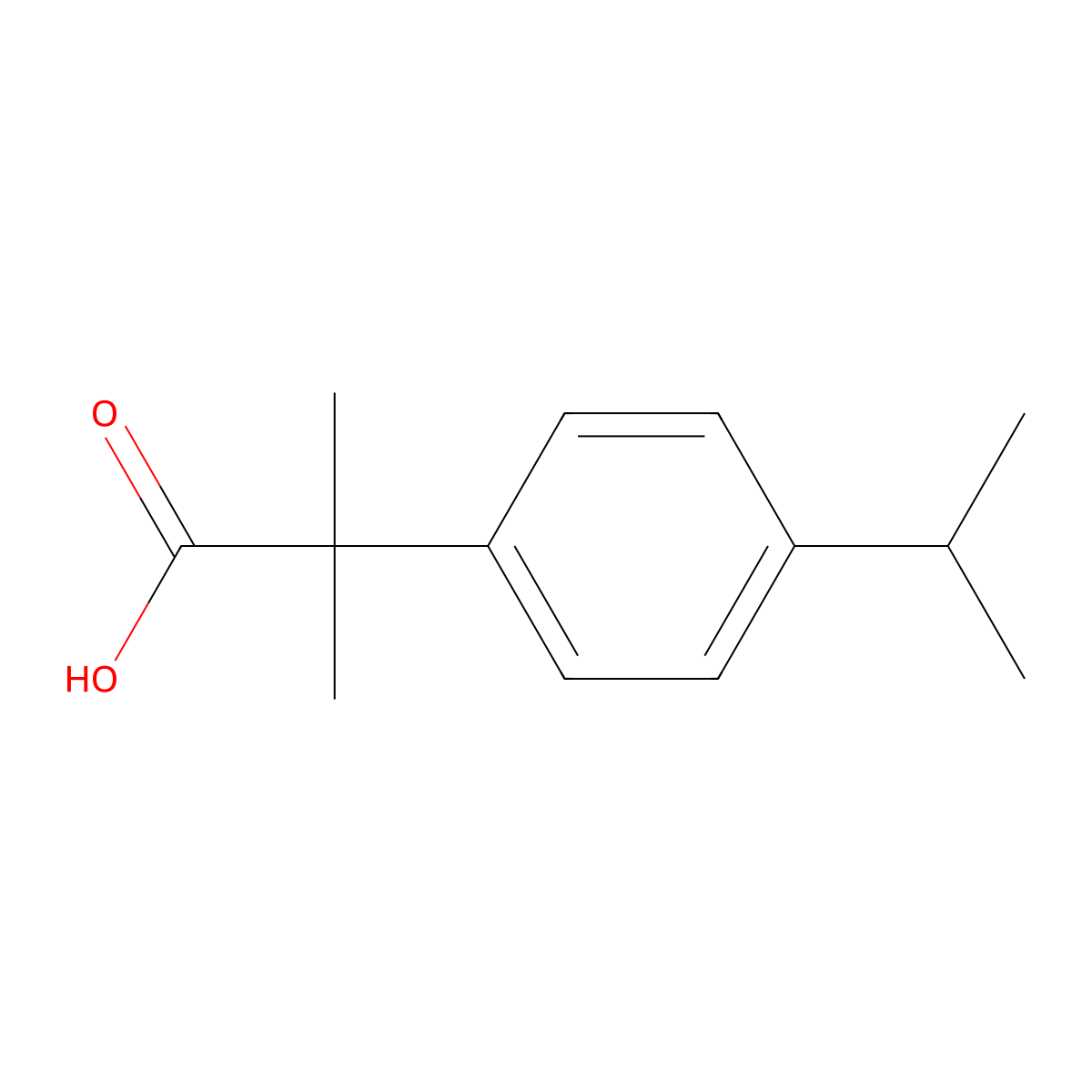 2-(4-Isopropylphenyl)-2-methylpropanoic acid molecular structure, CAS 57438-45-6