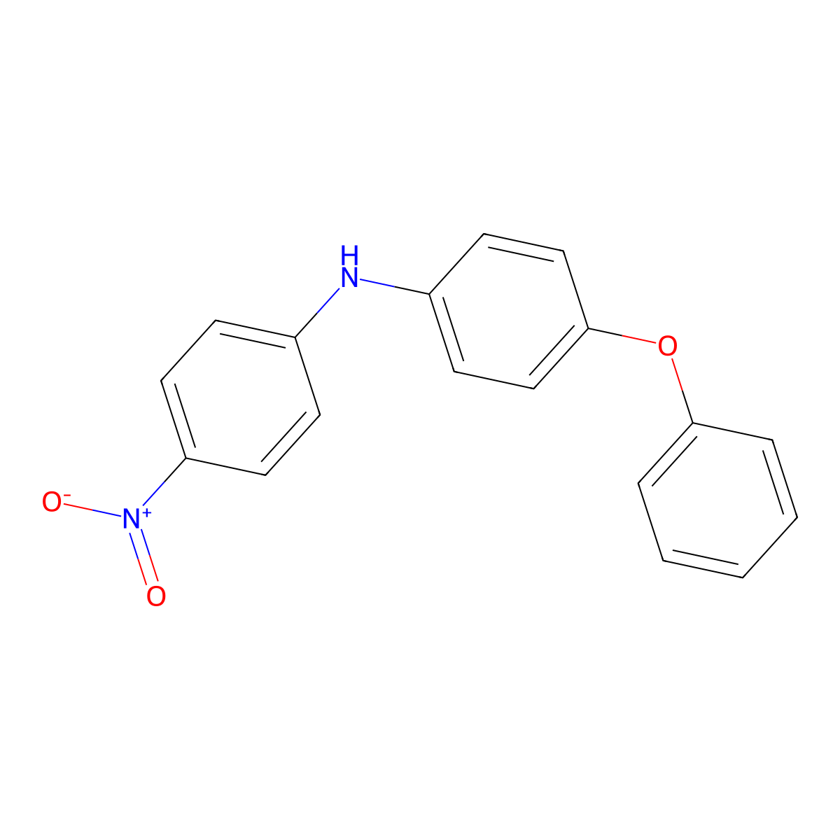 4-nitro-N-(4-phenoxyphenyl)aniline molecular structure, CAS 57438-67-2