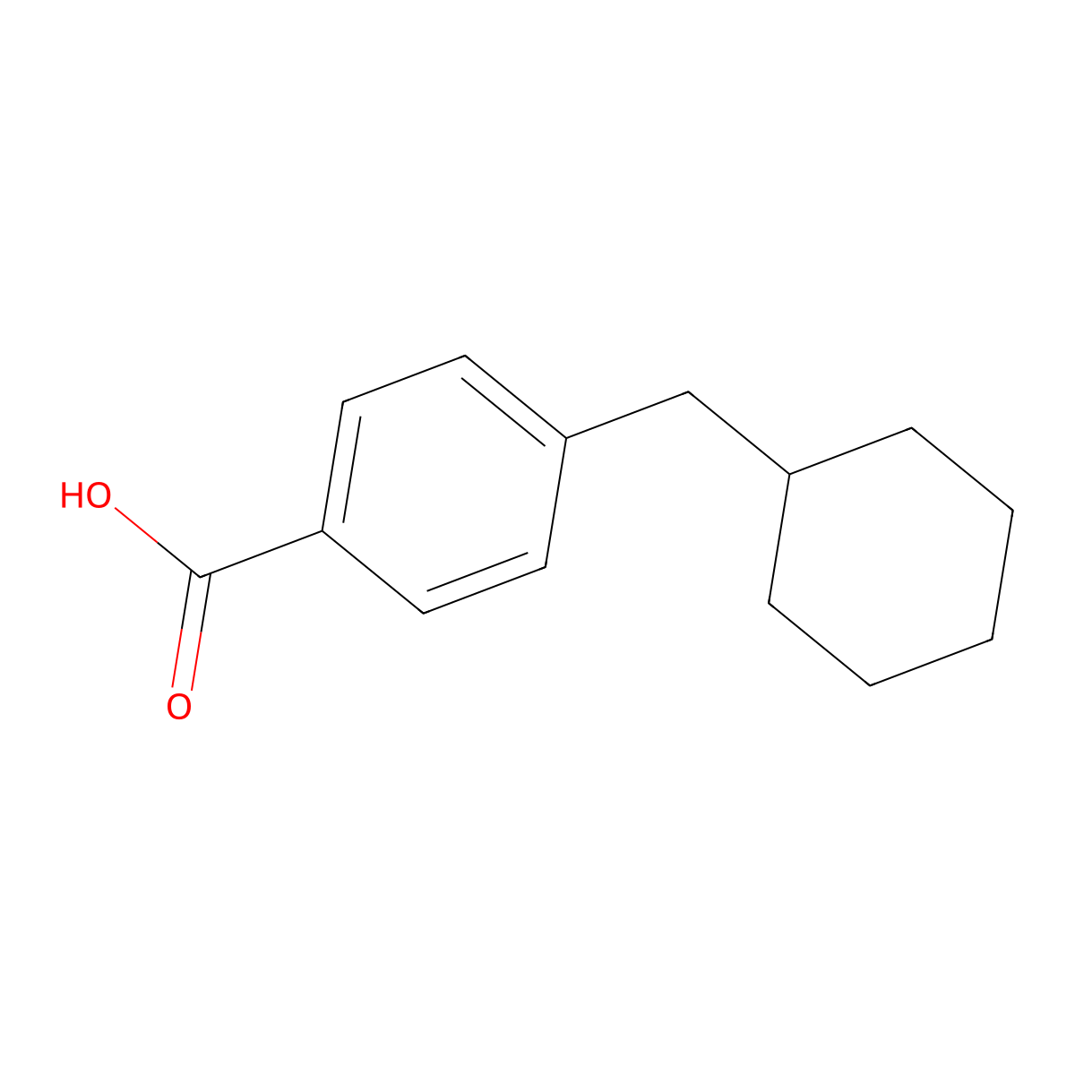 4-(Cyclohexylmethyl)benzoic acid molecular structure, CAS 57439-04-0