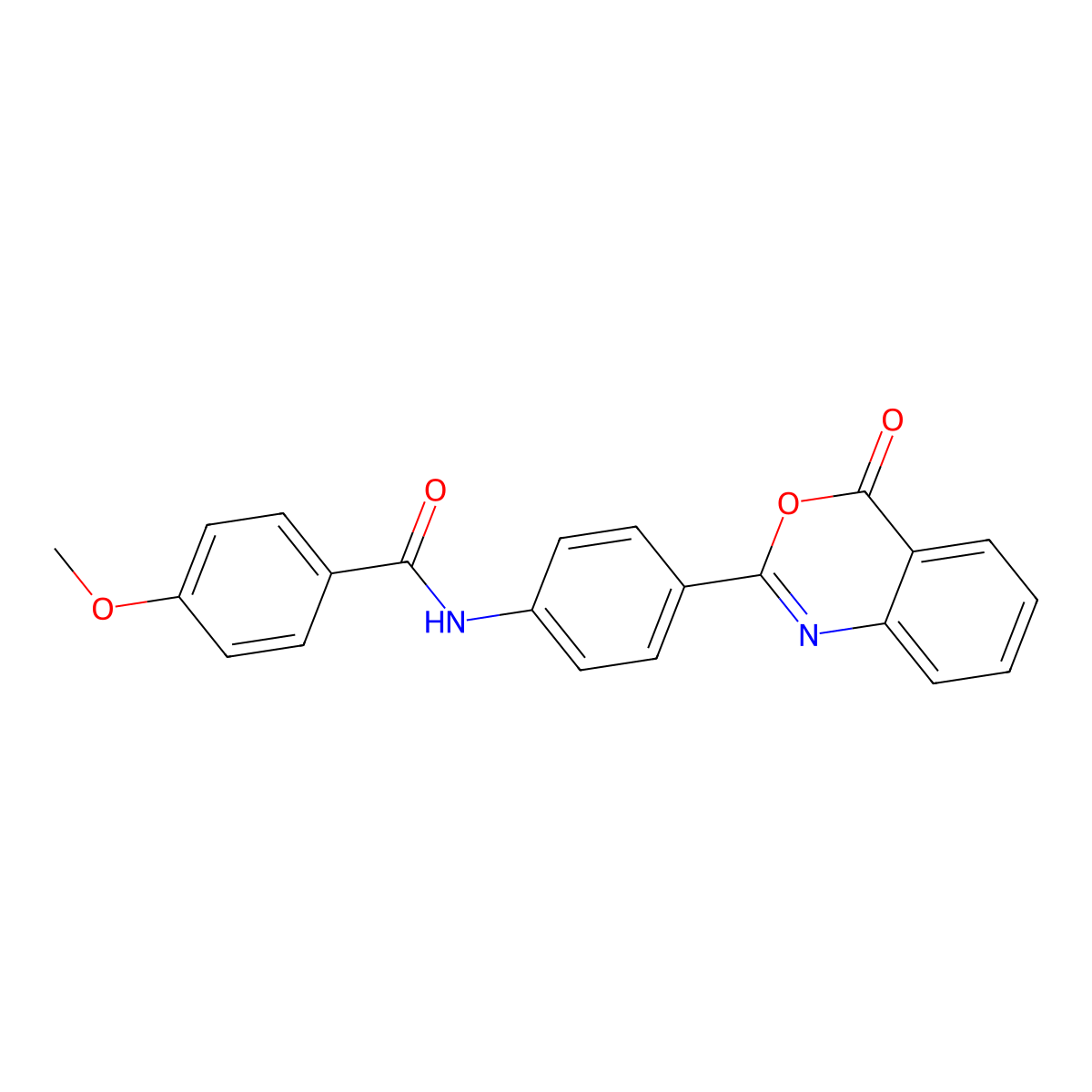 4-methoxy-N-[4-(4-oxo-4H-3,1-benzoxazin-2-yl)phenyl]benzamide molecular structure, CAS 5744-43-4