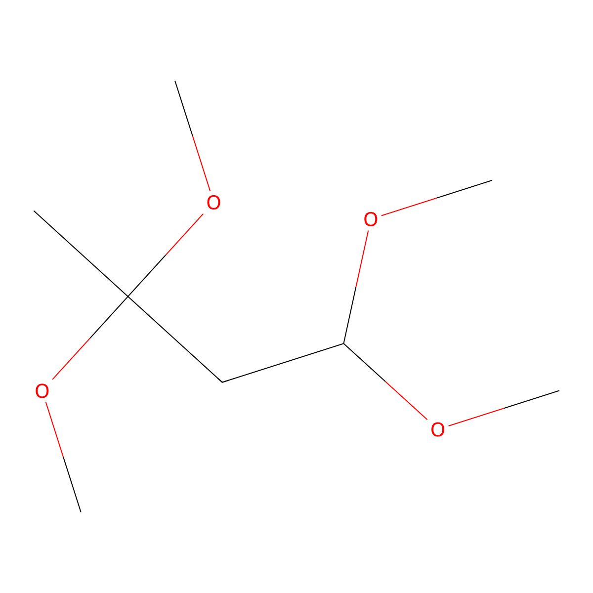 1,1,3,3-Tetramethoxybutane molecular structure, CAS 5744-65-0