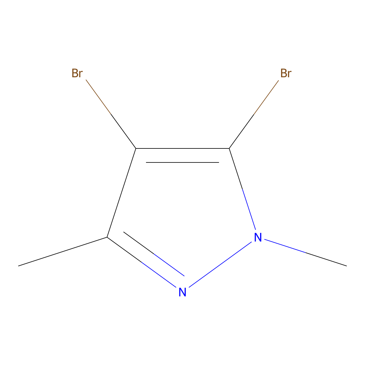 4,5-Dibromo-1,3-dimethyl-1H-pyrazole molecular structure, CAS 5744-71-8