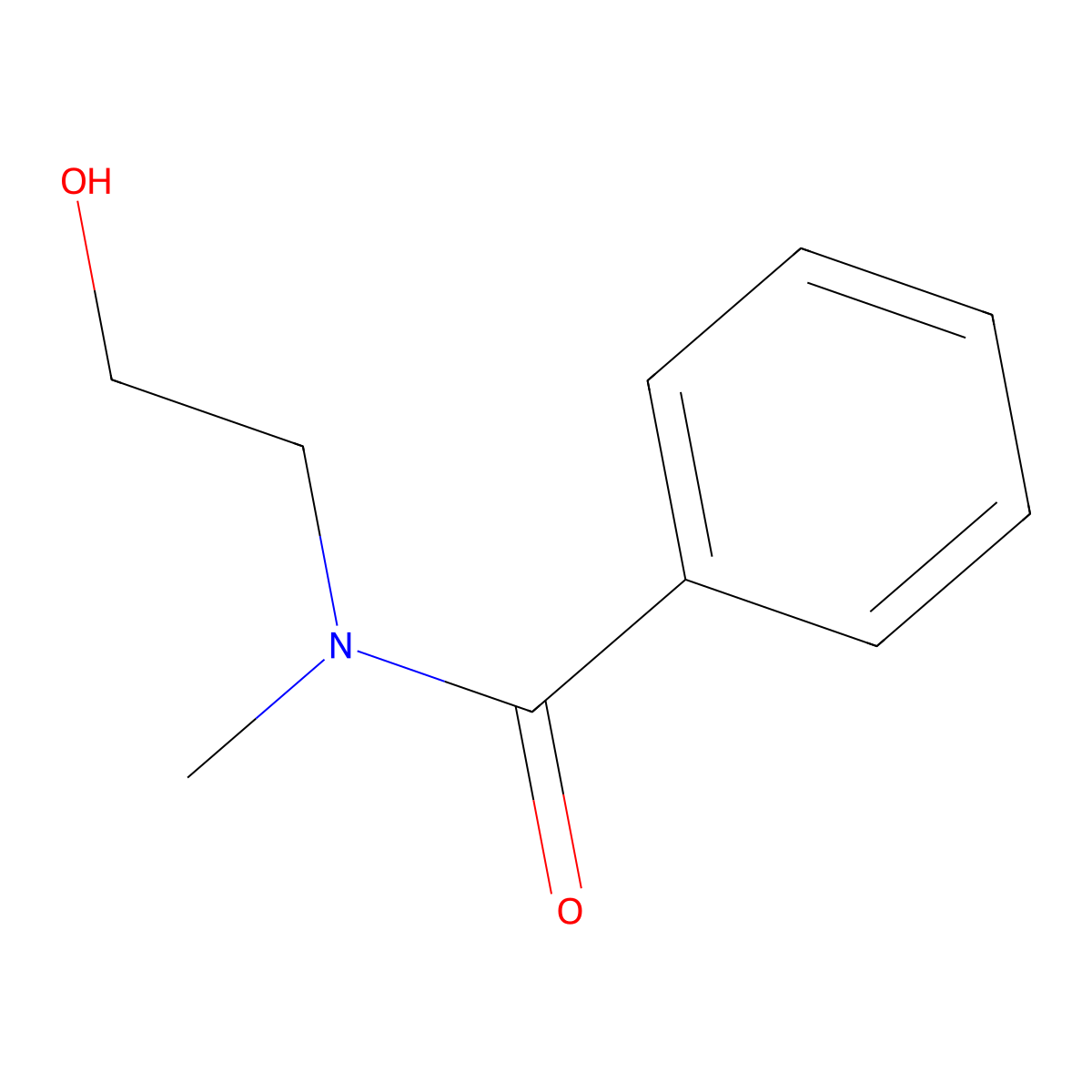 N-(2-hydroxyethyl)-N-methylbenzamide molecular structure, CAS 57440-15-0