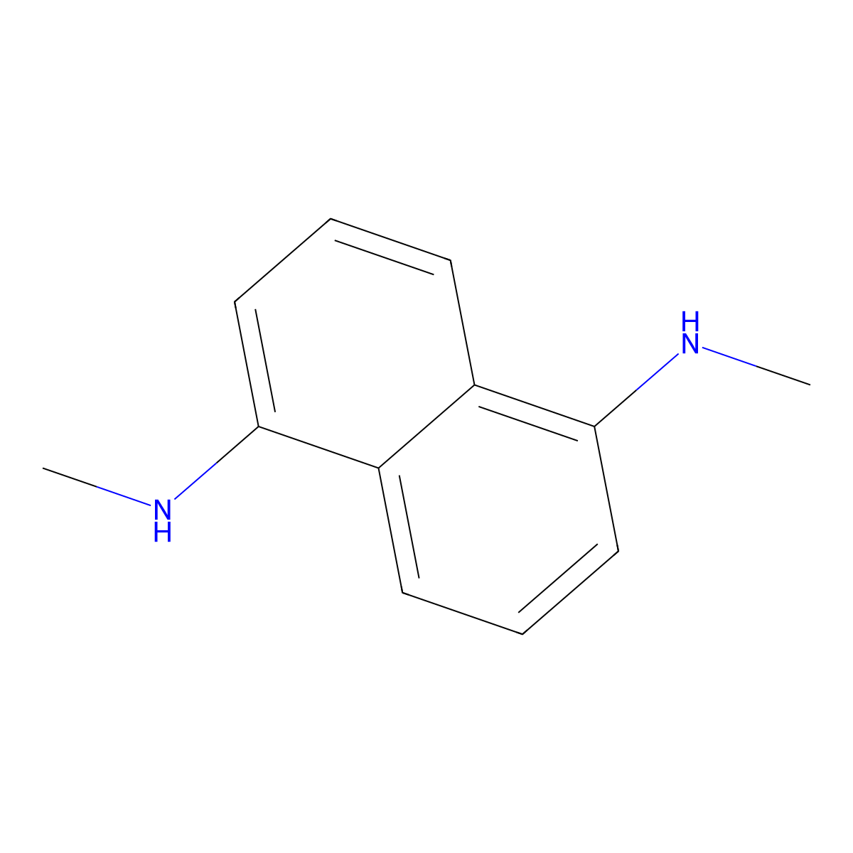 N1,N5-dimethylnaphthalene-1,5-diamine molecular structure, CAS 57441-77-7