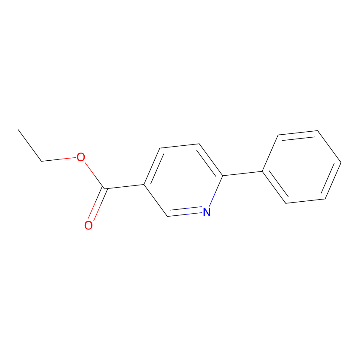 Ethyl 6-phenylnicotinate molecular structure, CAS 57443-68-2