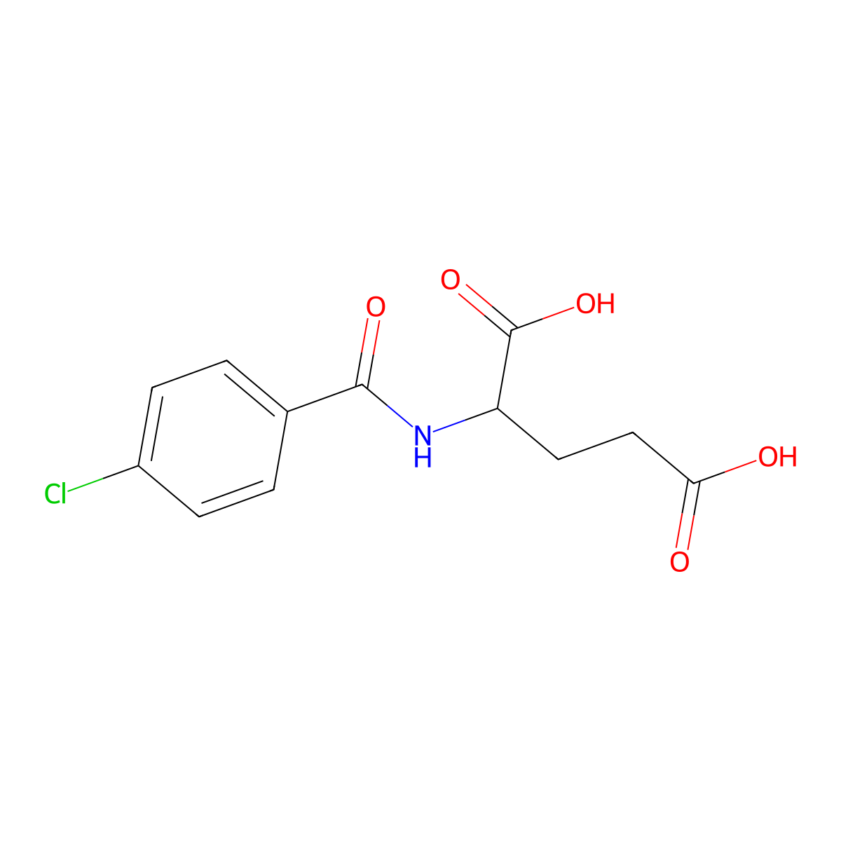 N-(4-chlorobenzoyl)-L-glutamic acid molecular structure, CAS 57444-70-9