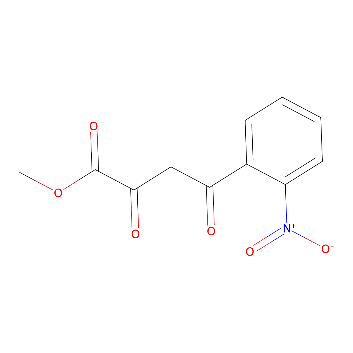 Methyl 4-(2-nitrophenyl)-2,4-dioxobutanoate molecular structure, CAS 57446-03-4