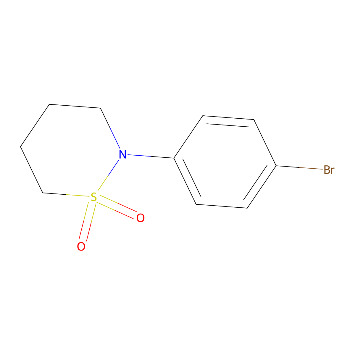 2-(4-Bromophenyl)-1lambda6,2-thiazinane-1,1-dione molecular structure, CAS 57446-43-2