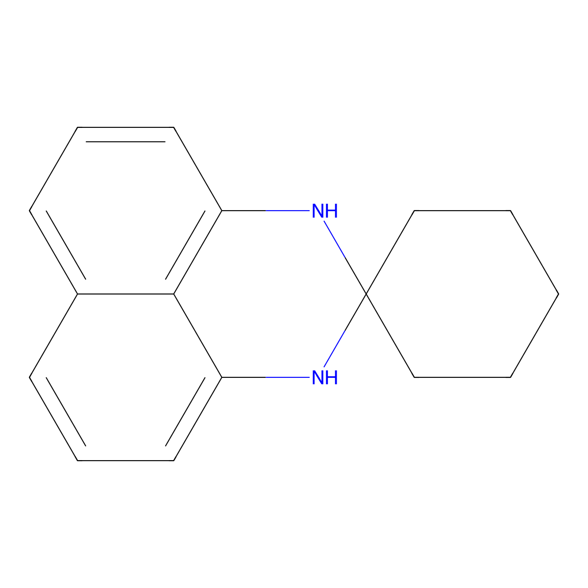 Spiro[cyclohexane-1,2'(3'H)-[1H]perimidine] molecular structure, CAS 5745-91-5