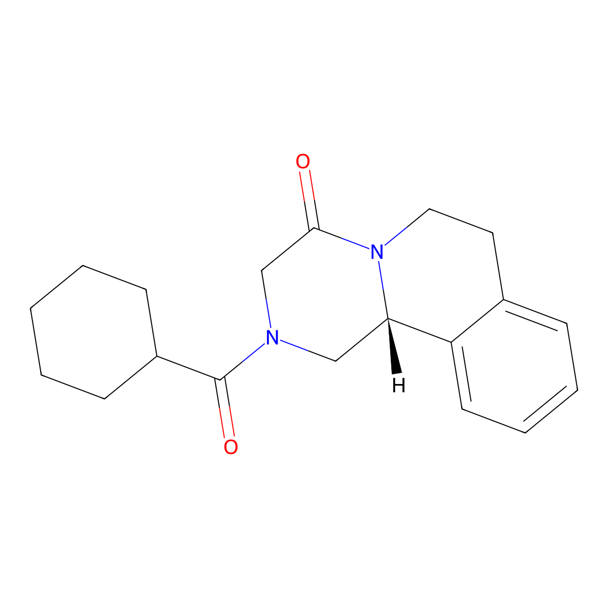 Arpraziquantel molecular structure, CAS 57452-98-9