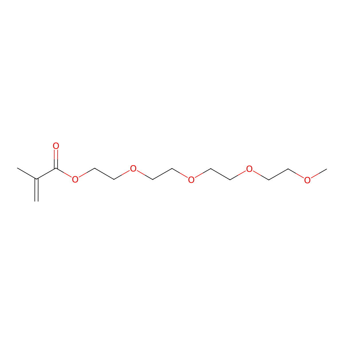 3,6,9,12-Tetraoxatridec-1-yl methacrylate molecular structure, CAS 57454-26-9