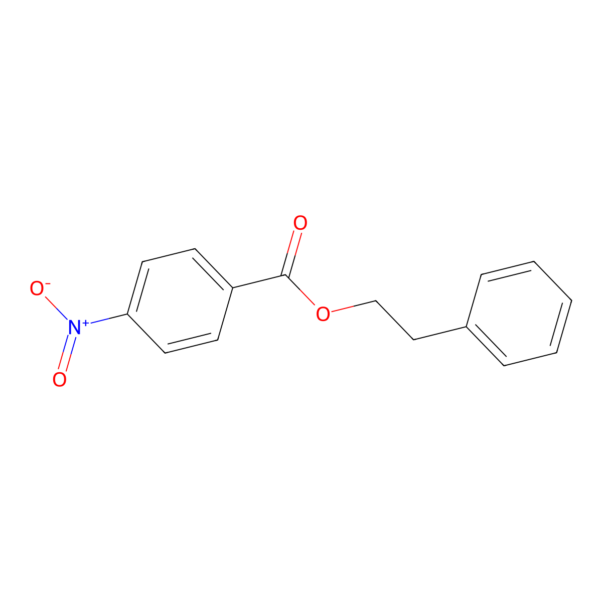 2-Phenylethyl 4-nitrobenzoate molecular structure, CAS 57455-00-2