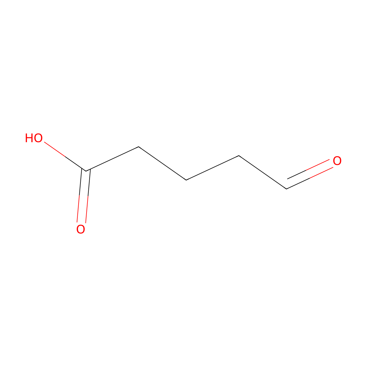 5-Oxopentanoic acid molecular structure, CAS 5746-02-1