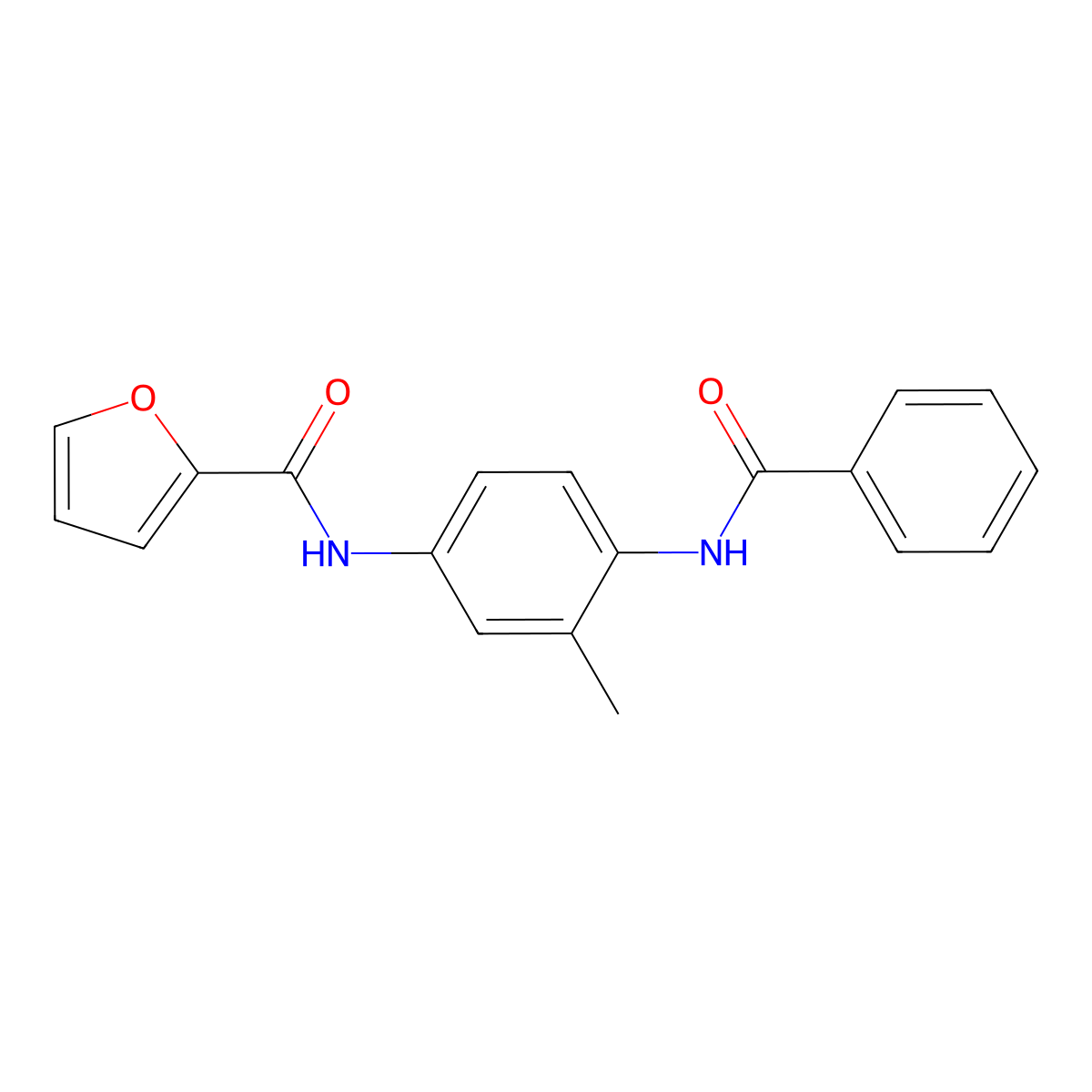 N-(4-benzamido-3-methylphenyl)furan-2-carboxamide molecular structure, CAS 5746-26-9
