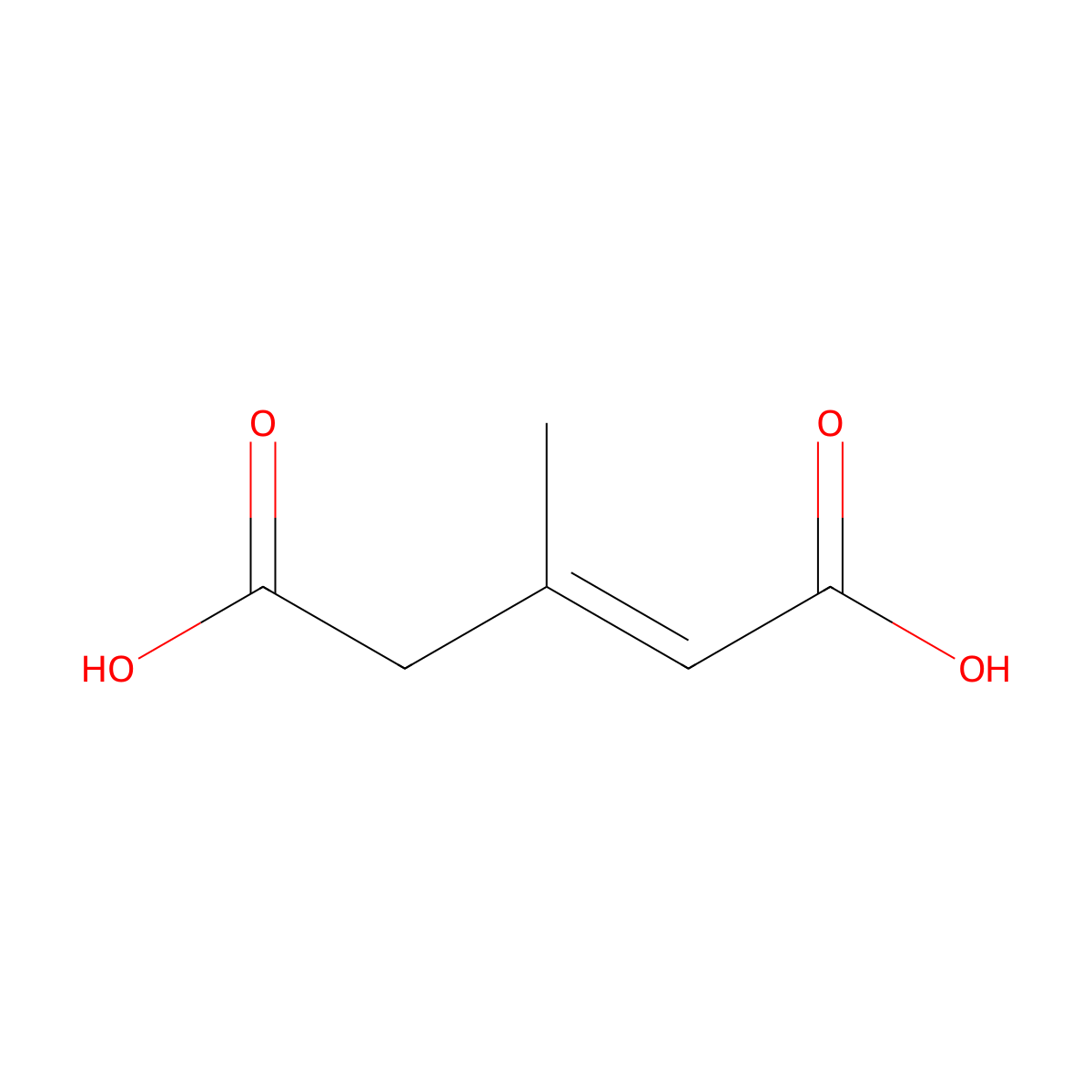 3-Methylglutaconic acid molecular structure, CAS 5746-90-7