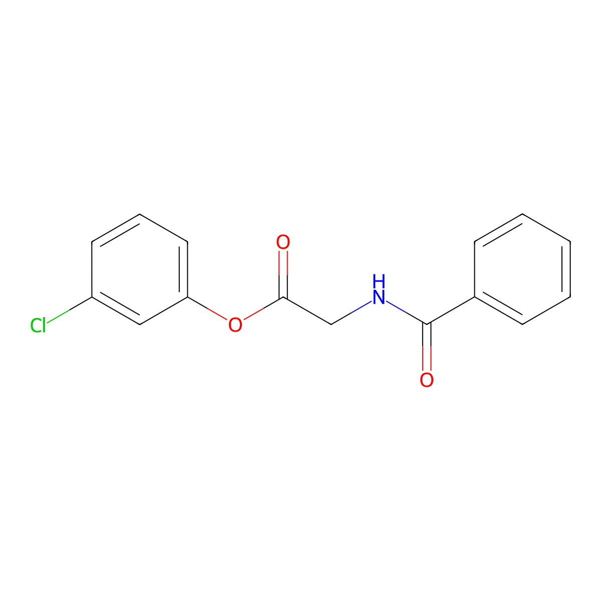 m-Chlorophenylhippurate molecular structure, CAS 57461-26-4